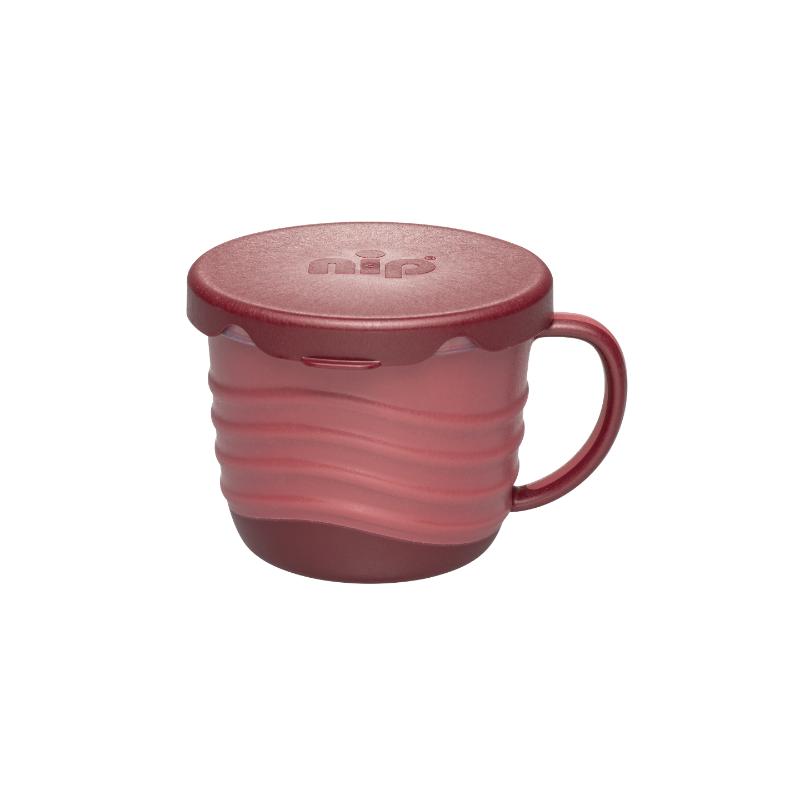 Nip Eco-Friendly 2in1 Snack box With Silicone Cover Red 250 ml