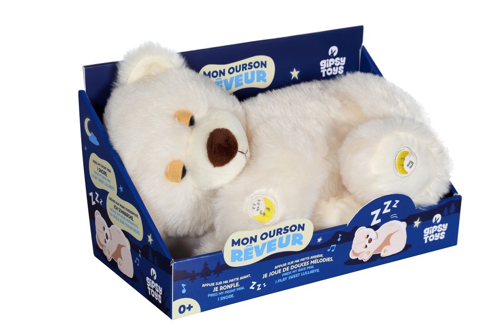 Gipsy - My Dreamy Teddy Bear With Sound - White - 30 cm