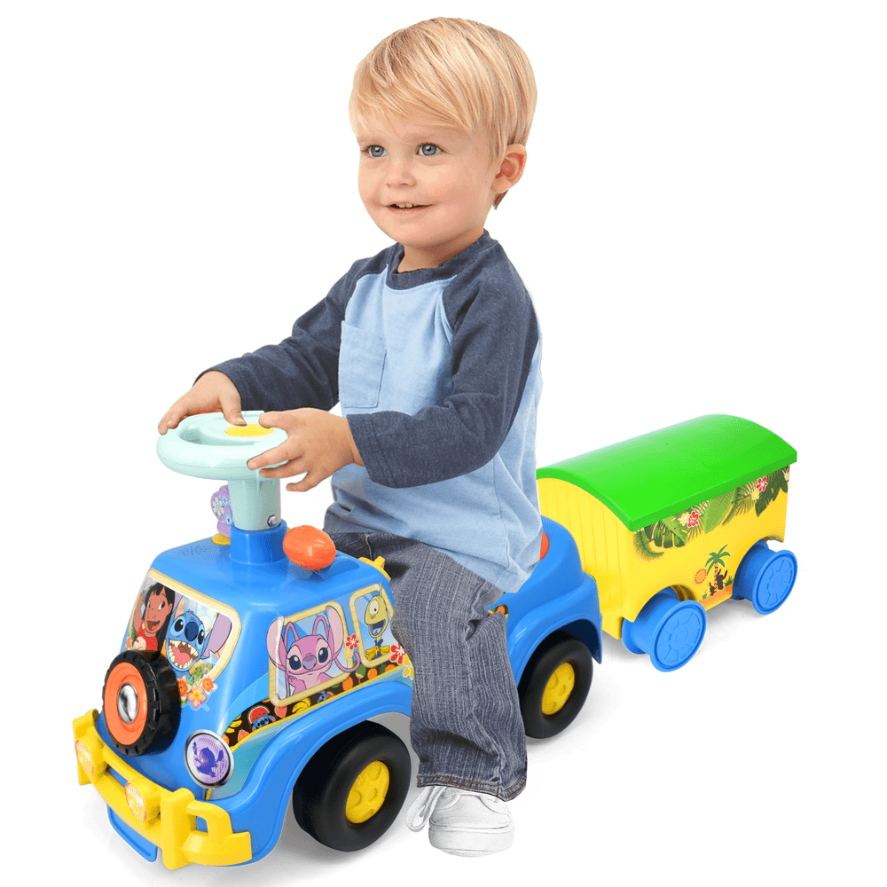 Kiddieland - Lights 'n' Sounds Stitch's Camper with Trailer - Blue