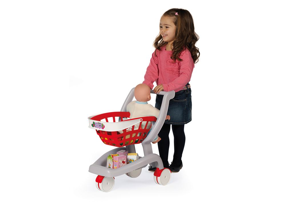 Chicos - 2-In-1 Great Supermarket Trolley Playset - Multicolor - 18 Pcs