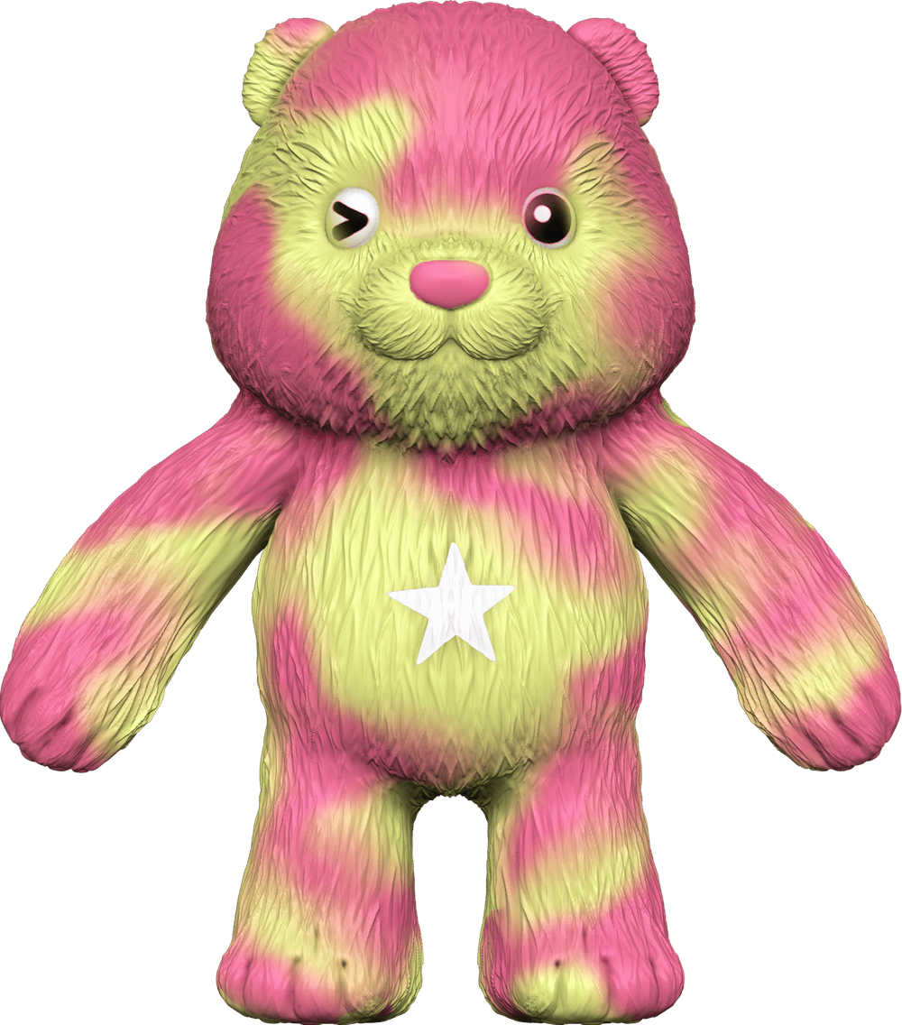 شخصية قابلة للتجميع من سلسلة دببة التاي داي من ستريتشابالز - قد يختلف التصميم - قطعة واحدة - 14 سم