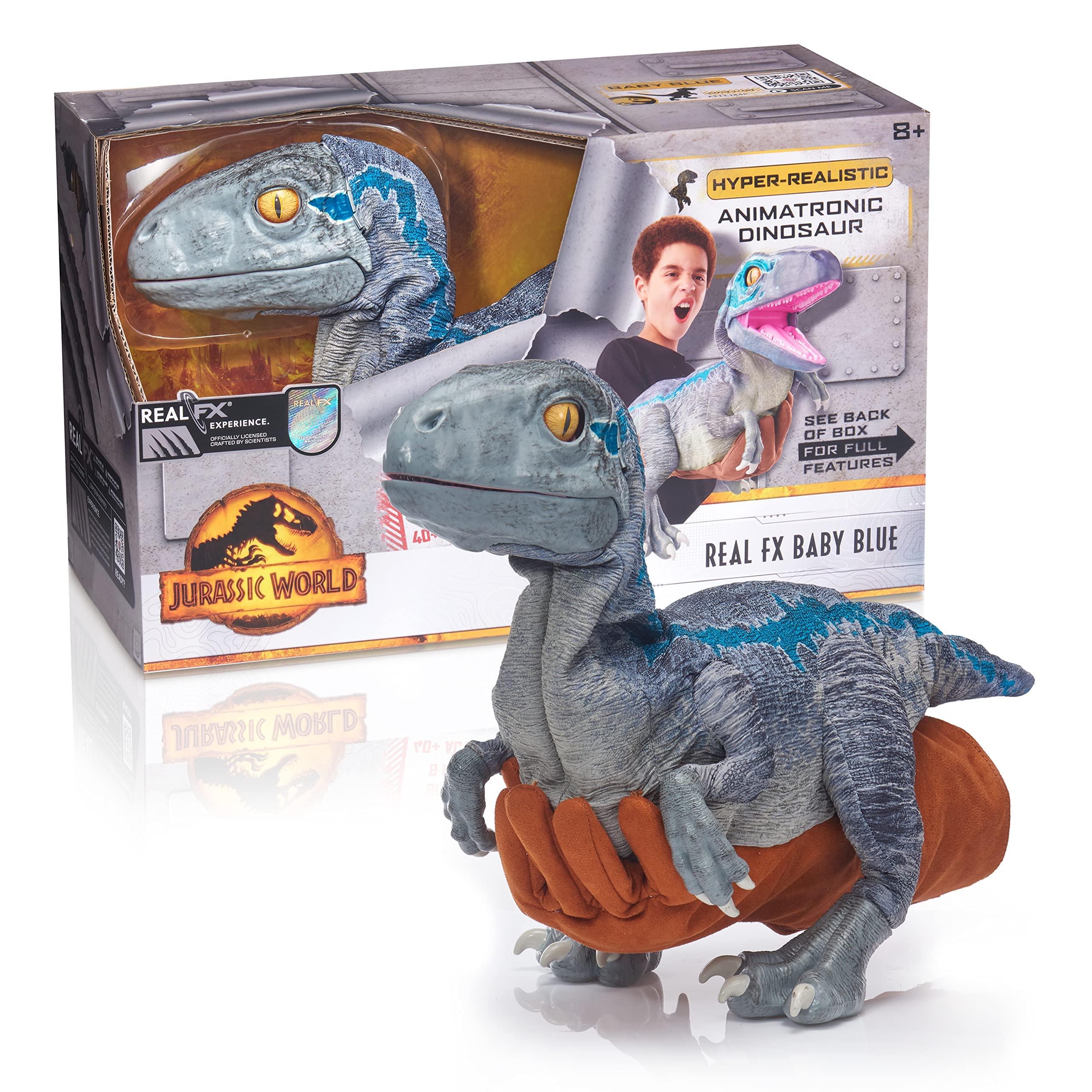 Wow! Stuff - Jurassic World Real Fx Baby Blue Dinosaur Toy