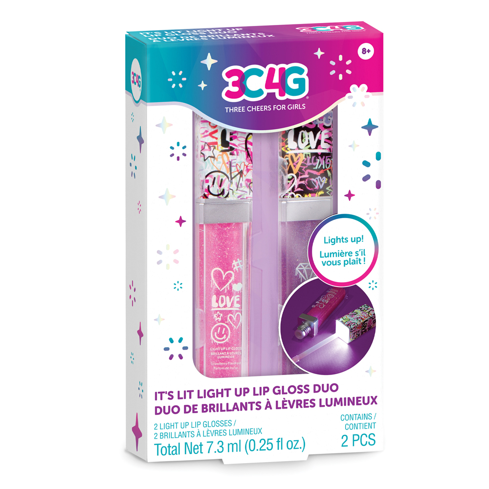 3C4G - Graffiti Light Up Lip Gloss Set - 2pcs