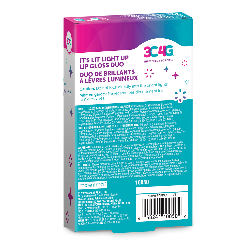 3C4G - Graffiti Light Up Lip Gloss Set - 2pcs