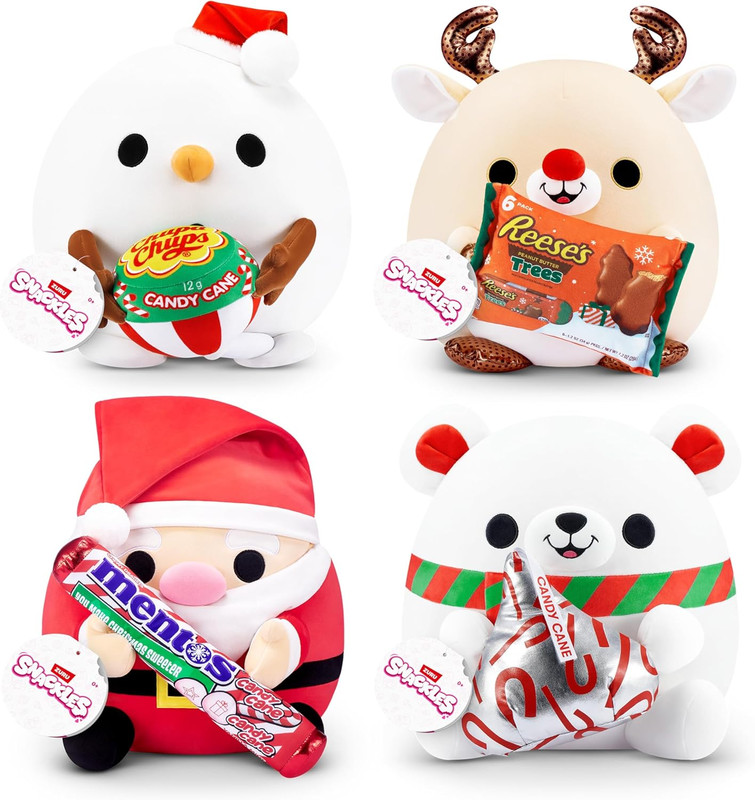 ZURU - Snackles Christmas - Santa Claus & Mentos 14 Inch Plush