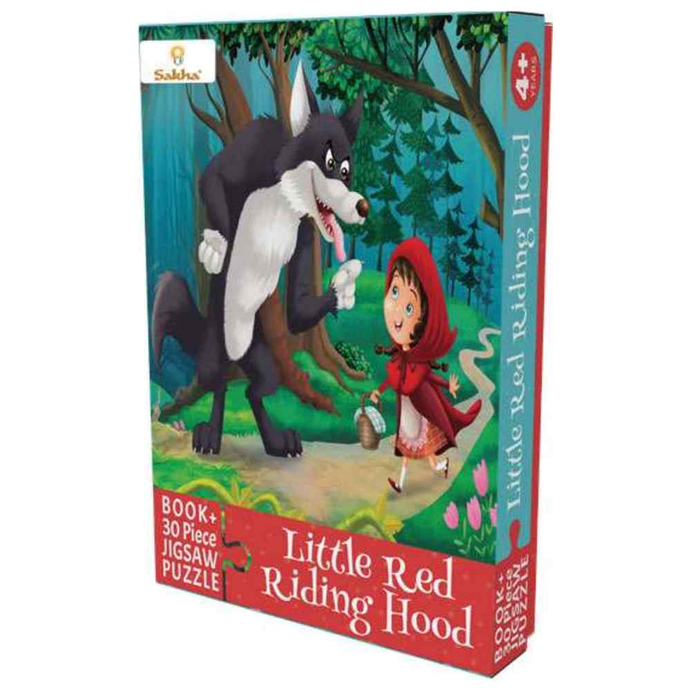 Book With Jigsaw Puzzle Set - Little Red Riding Hood - 30 Pcs