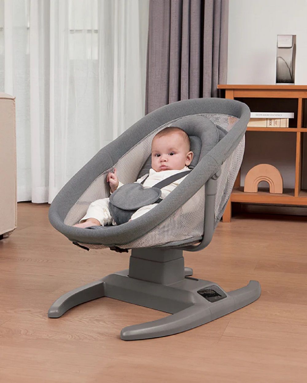 Mastela - Baby Swing Electric Rocking Cradle With Music For Newborns - Dark Grey