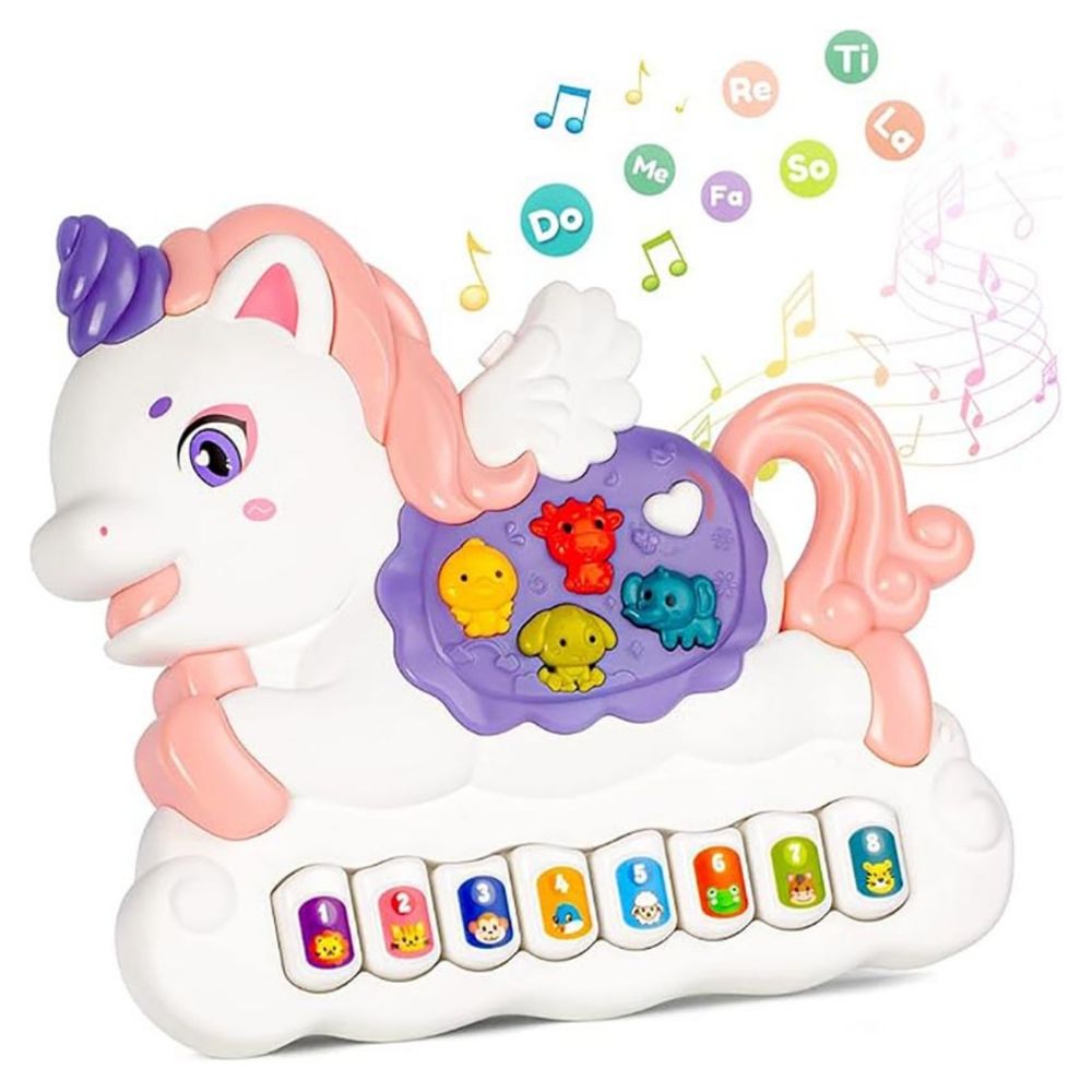 Little Angel - Baby Musical Unicorn Toy With Lights & Sounds - Multicolor