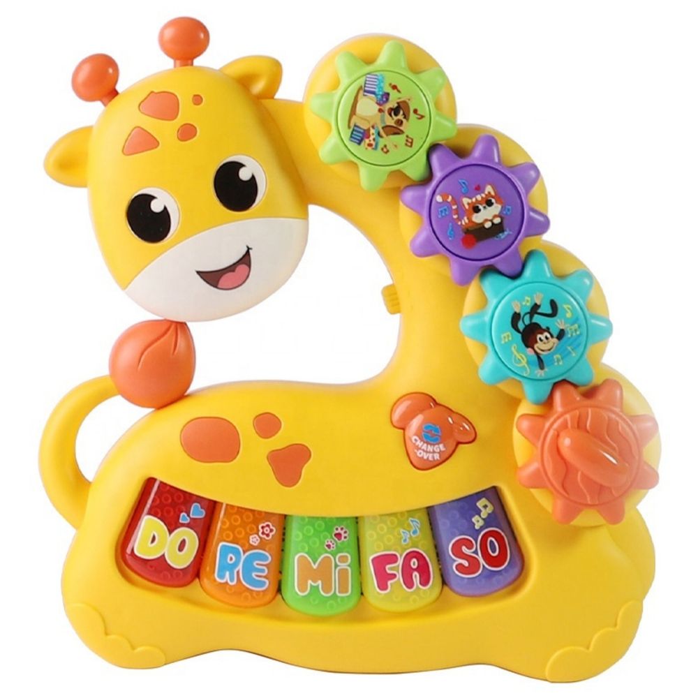 Little Angel - Baby Musical Giraffe Piano Toy - Yellow