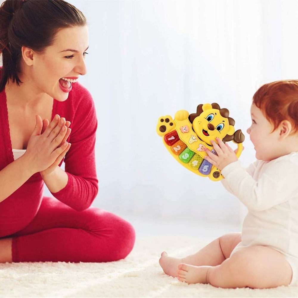 Little Angel - Baby Lion Musical Piano Toy - Yellow