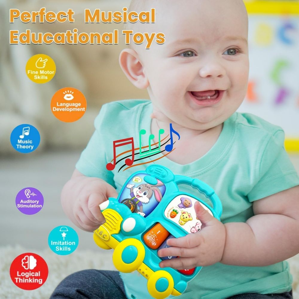 Little Angel - Baby Musical Learning Bunny Car Toy With Lights & Sounds