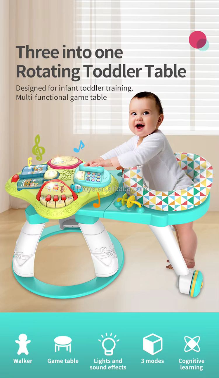 Little Angel 3-In-1 Rotating Baby Activity Walker - Multicolor