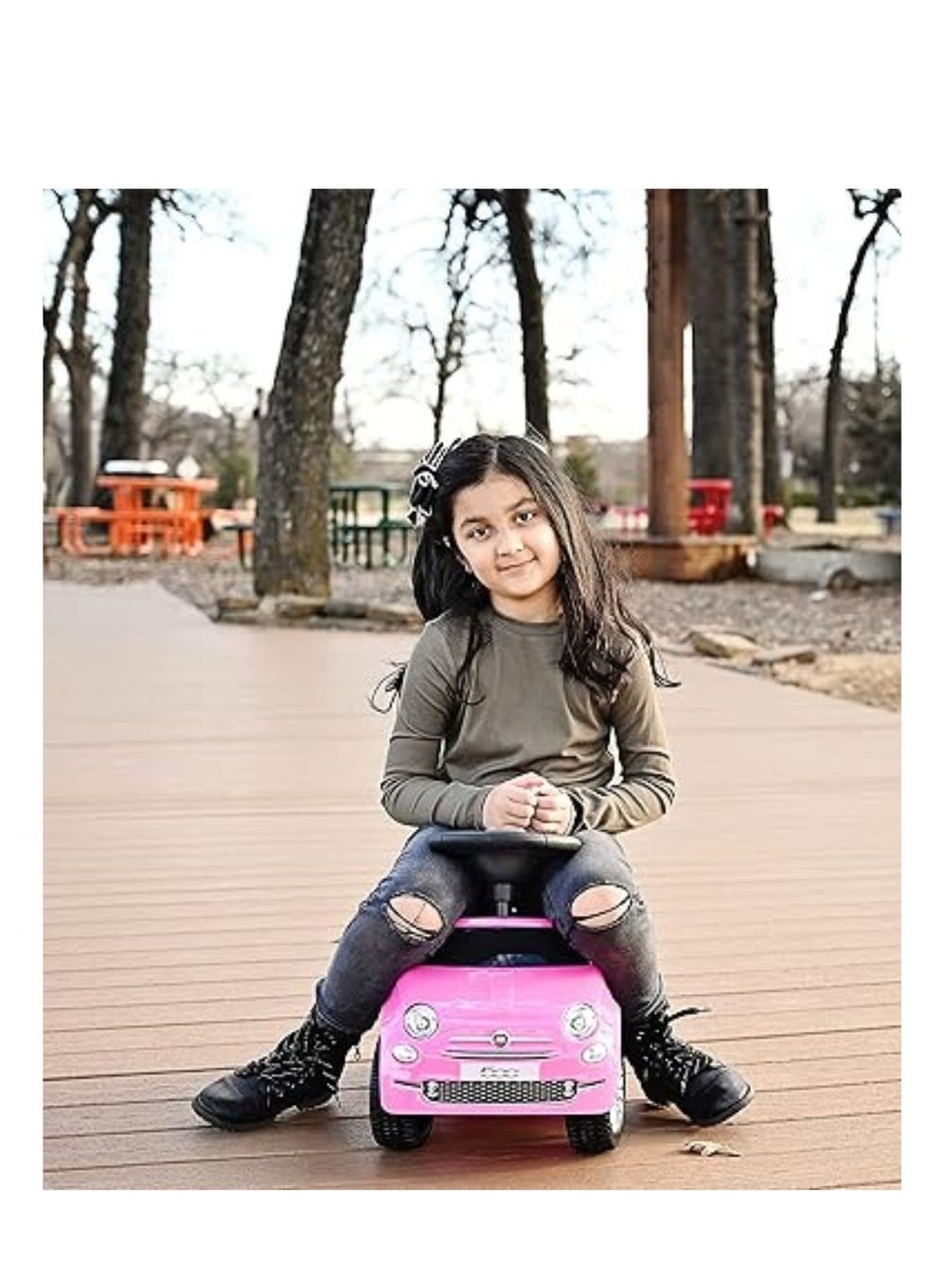 ليتل أنجل - لعبة سيارة دفع للأطفال مع عجلات - لون وردي