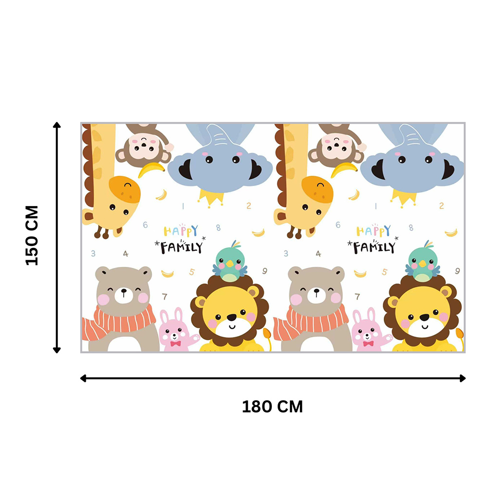ليتل أنجل - سجادة لعب أرضية قابلة للعكس للأطفال - عائلة سعيدة