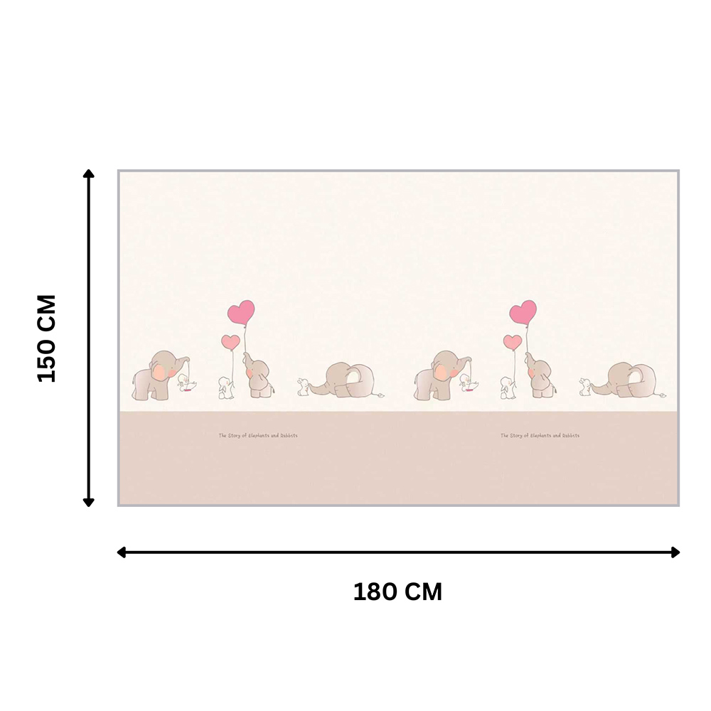 ليتل أنجل - سجادة لعب أرضية قابلة للعكس للأطفال - قصة الفيل