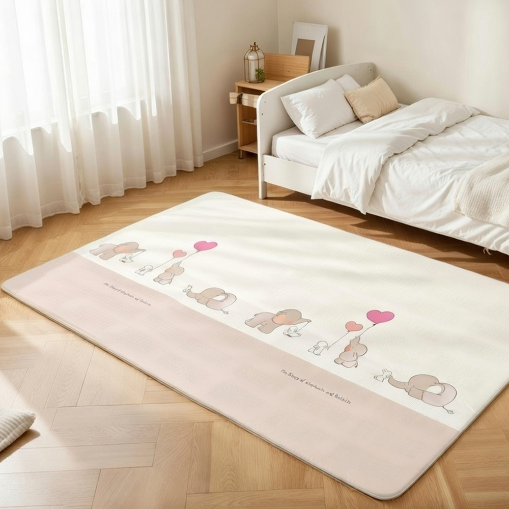 ليتل أنجل - سجادة لعب أرضية قابلة للعكس للأطفال - قصة الفيل