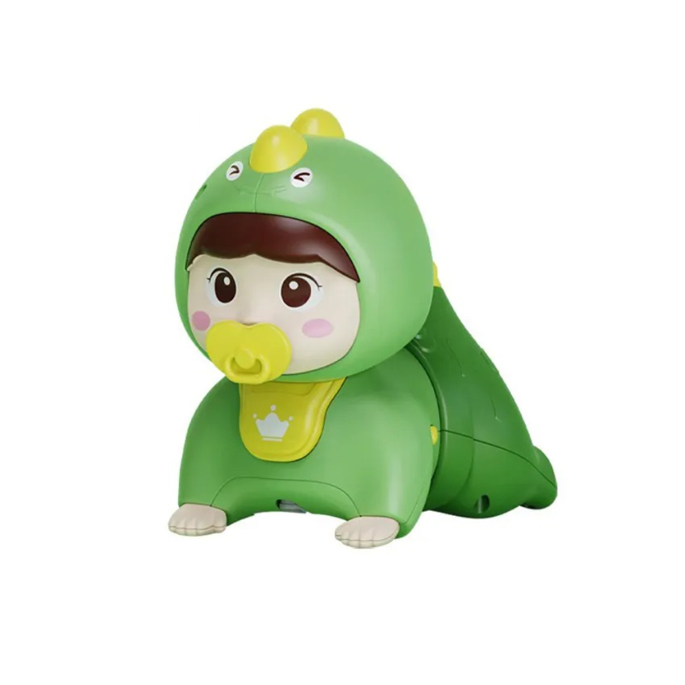 هوانجر - دمية زحف للأطفال مع موسيقى وأضواء - أخضر