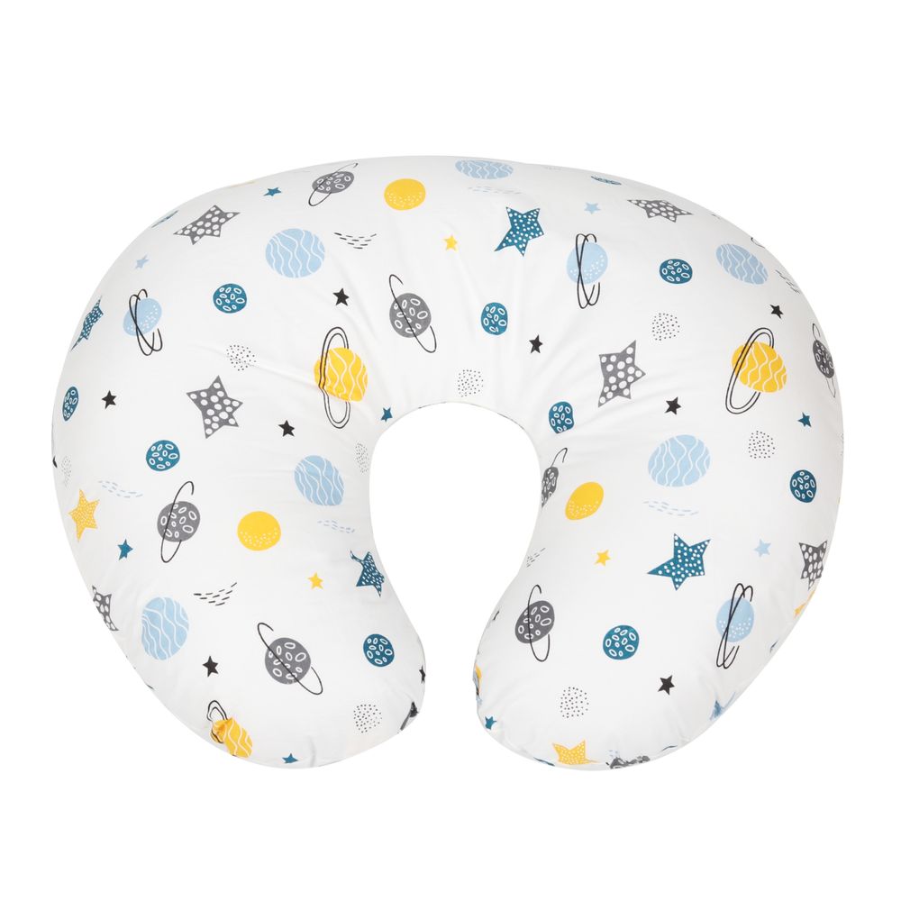 White & Grey - Breastfeeding Pillow - Planets
