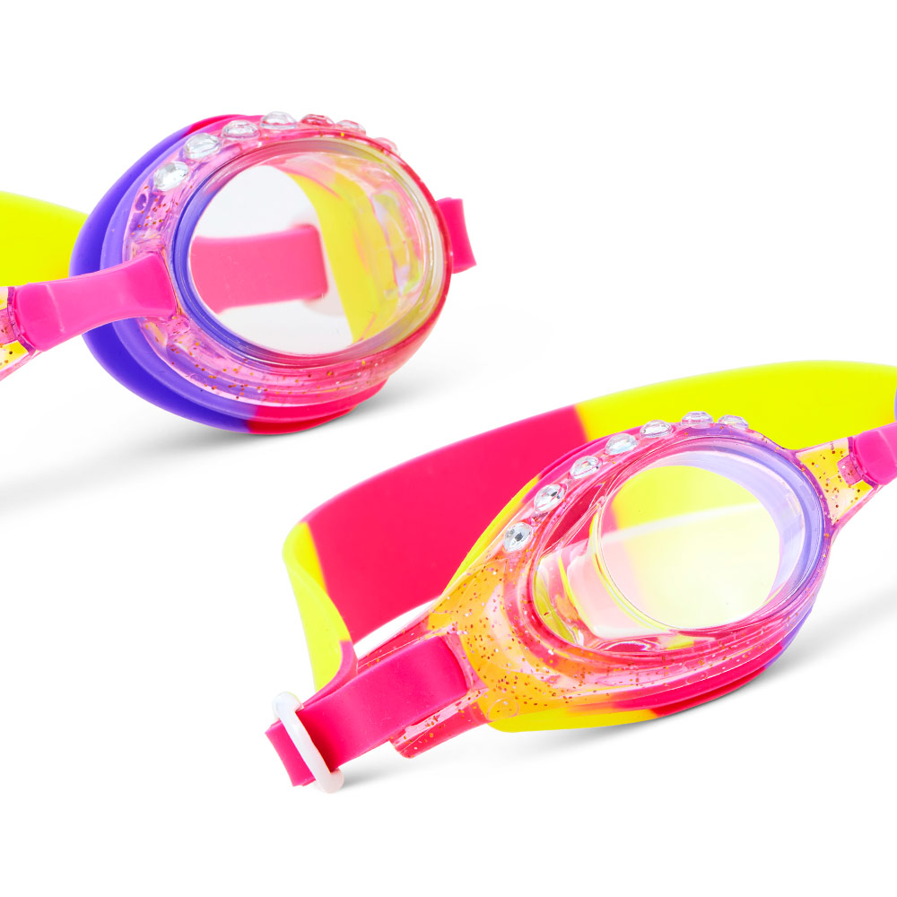 بلينغ تو أو - نظارة سباحة أكواتيود جليتر للأطفال - بنفسجي مرصع بأحجار الراين