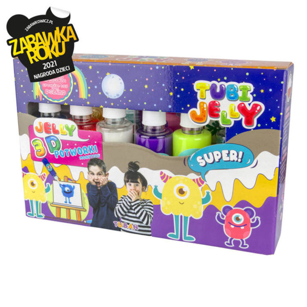 Tuban - Tubi Jelly Set With 6 Colors - Monsters