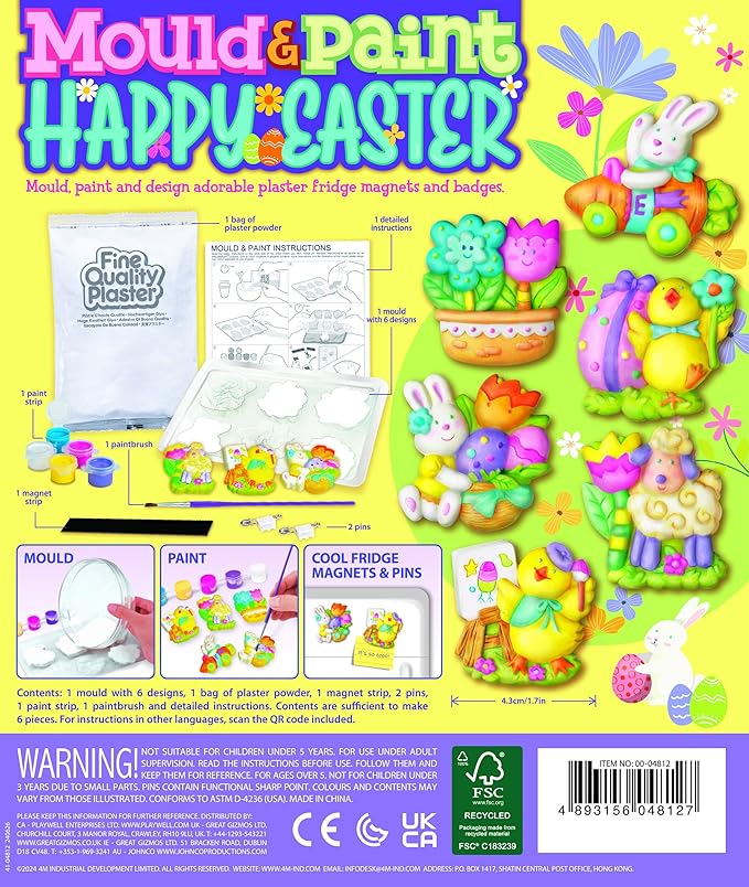 4M - Mould & Paint Craft Kit - Happy Easter