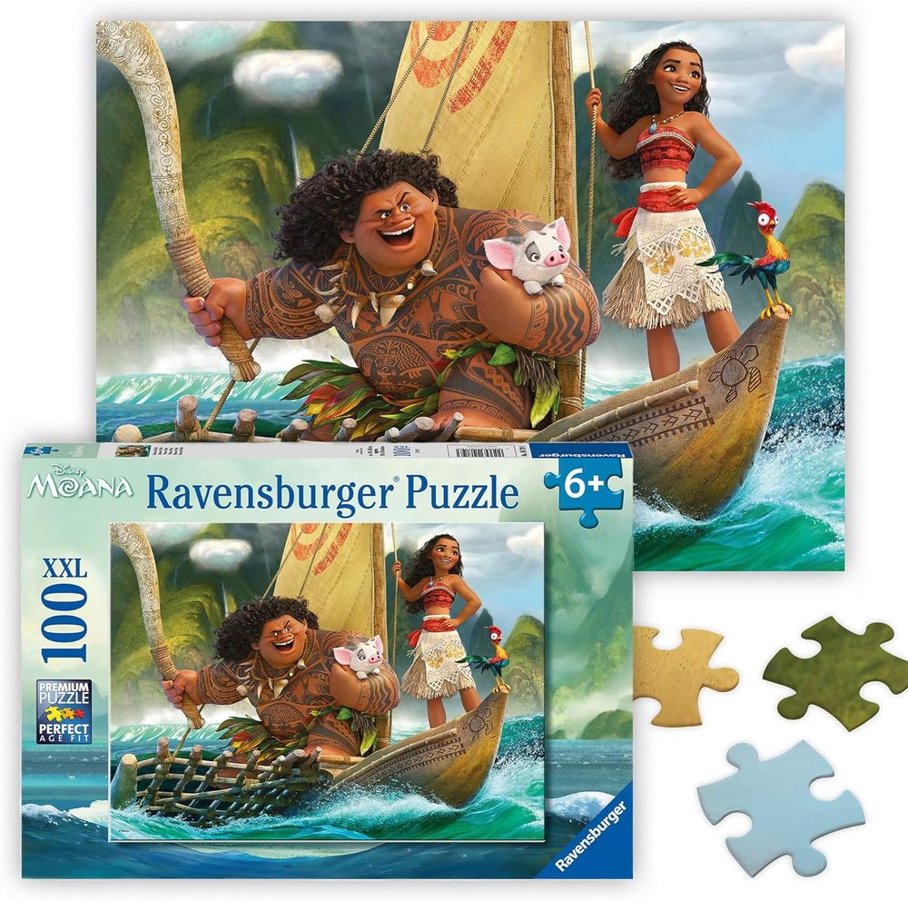 Ravensburger XXL Jigsaw Puzzle - Disney Moana One Ocean One Heart - 100 Pcs