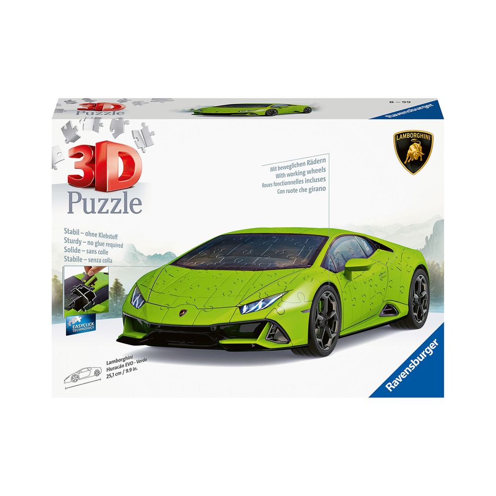 Ravensburger Lamborghini Huracan Evo Premium 3D Puzzle - Green - 156 Pcs