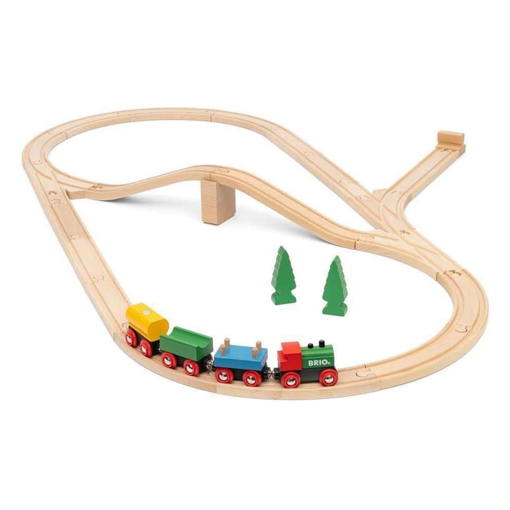 Brio - Classic 65th Anniversary Wooden Train Set - Multicolor - 32 Pcs