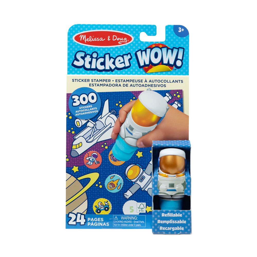 Melissa & Doug Sticker Wow! Stamper & Activity Pad Set - Astronaut