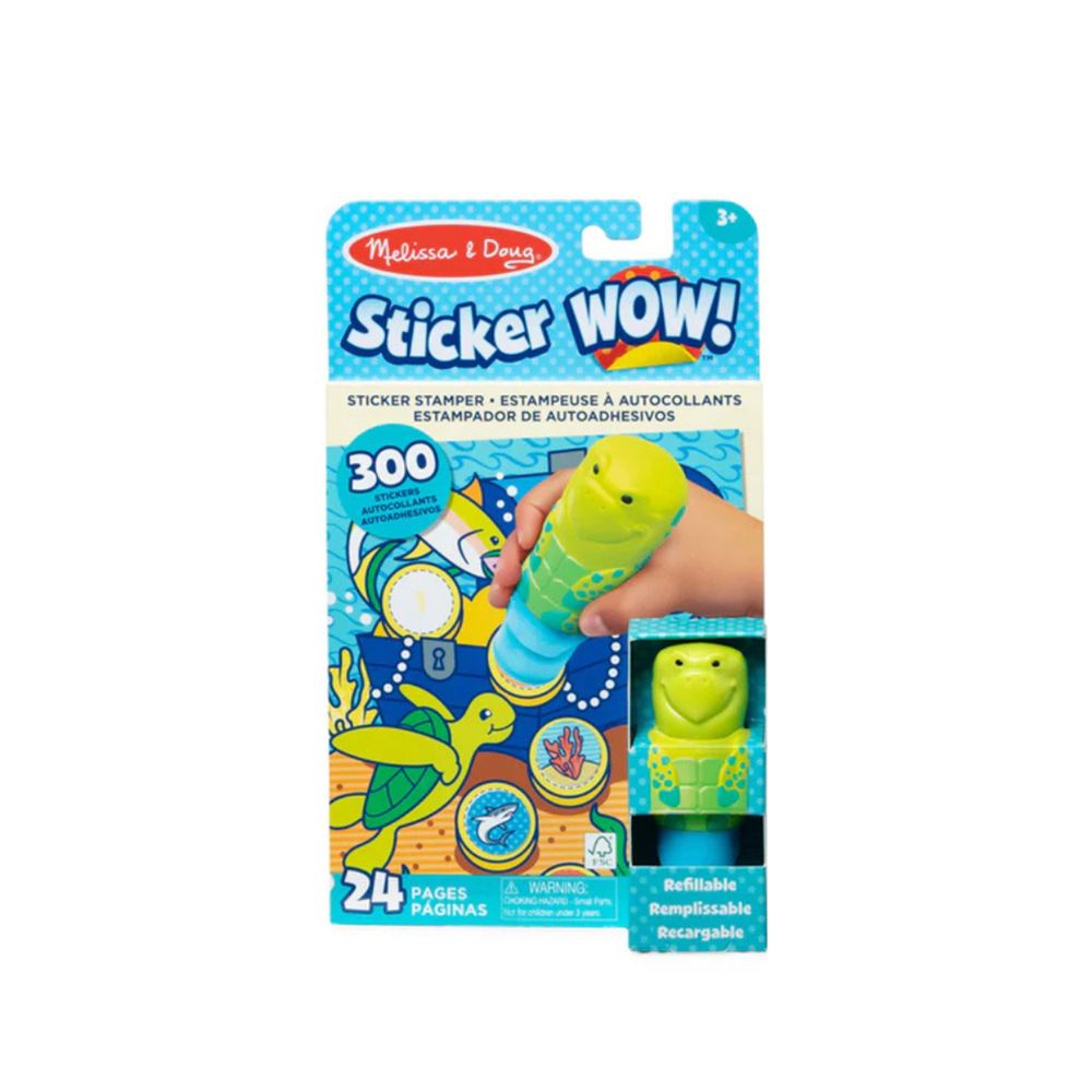 Melissa & Doug Sticker Wow! Stamper & Activity Pad Set - Turtle