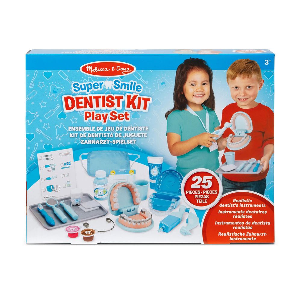 Melissa & Doug Super Smile Dentist Kit Playset - 25 Pcs