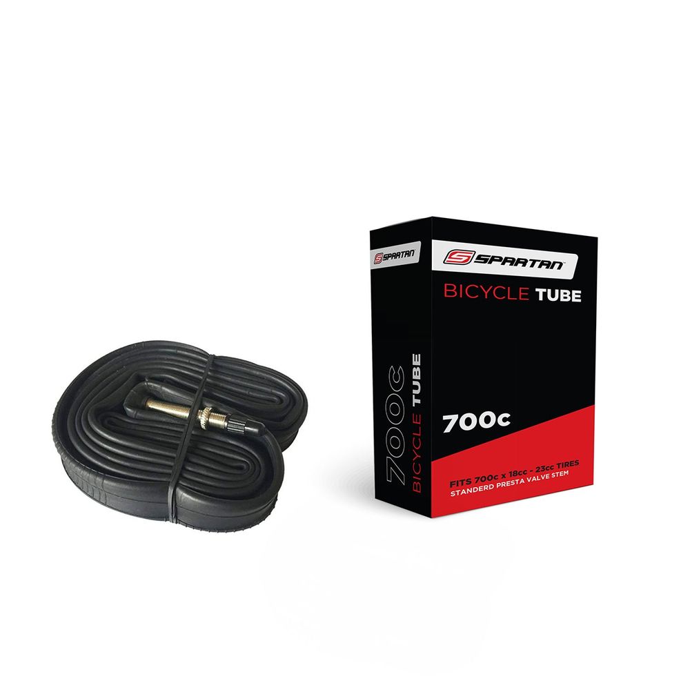Spartan - 700c Bicycle Tube With Schrader Valve 40 mm - Black