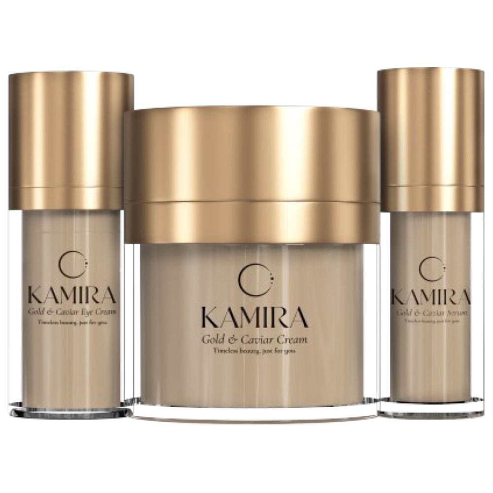 Kamira - 24k Gold & Caviar Skincare Set With Hyaluronic Acid