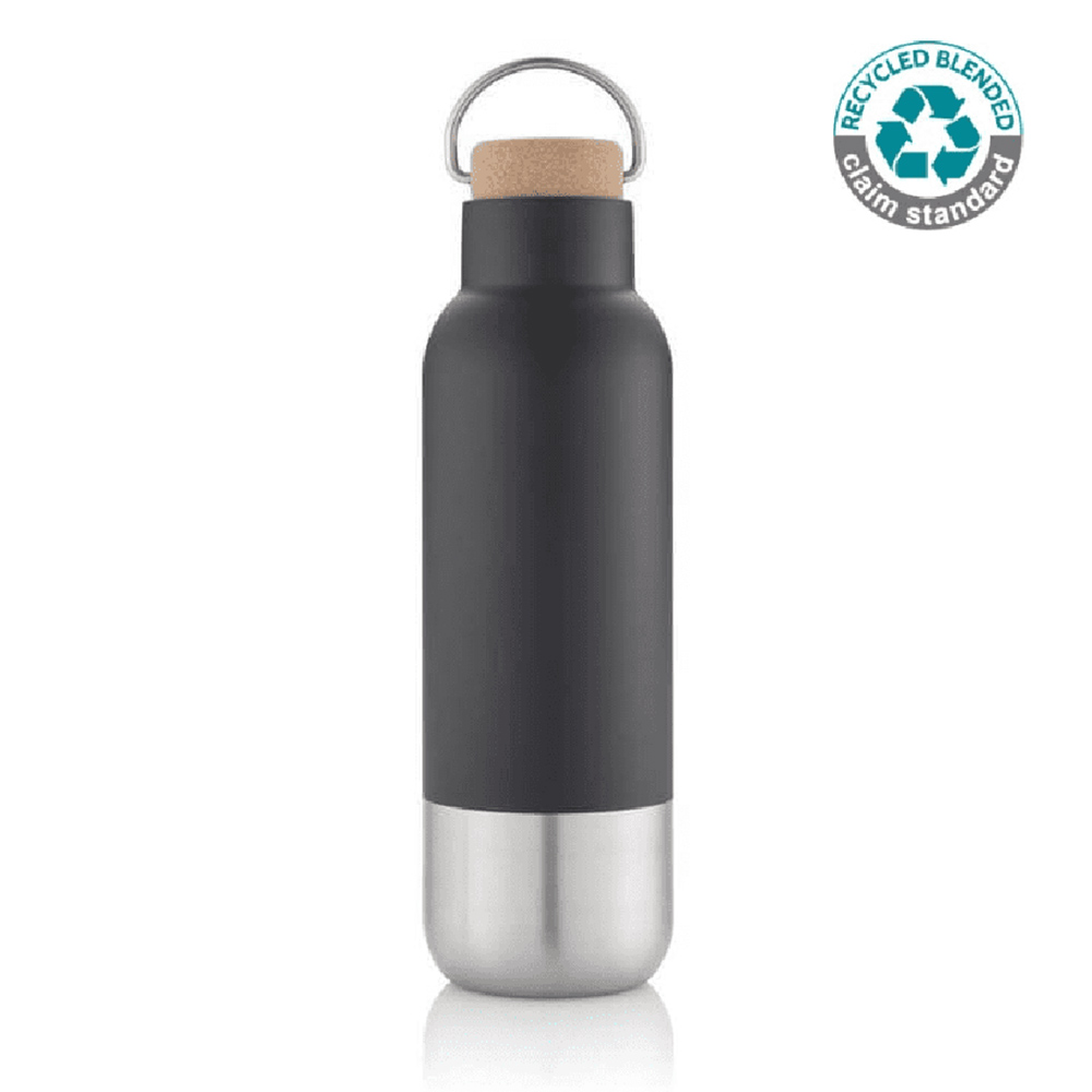 Hans Larsen - Aversa Stainless Steel Water Bottle - Black - 650ml