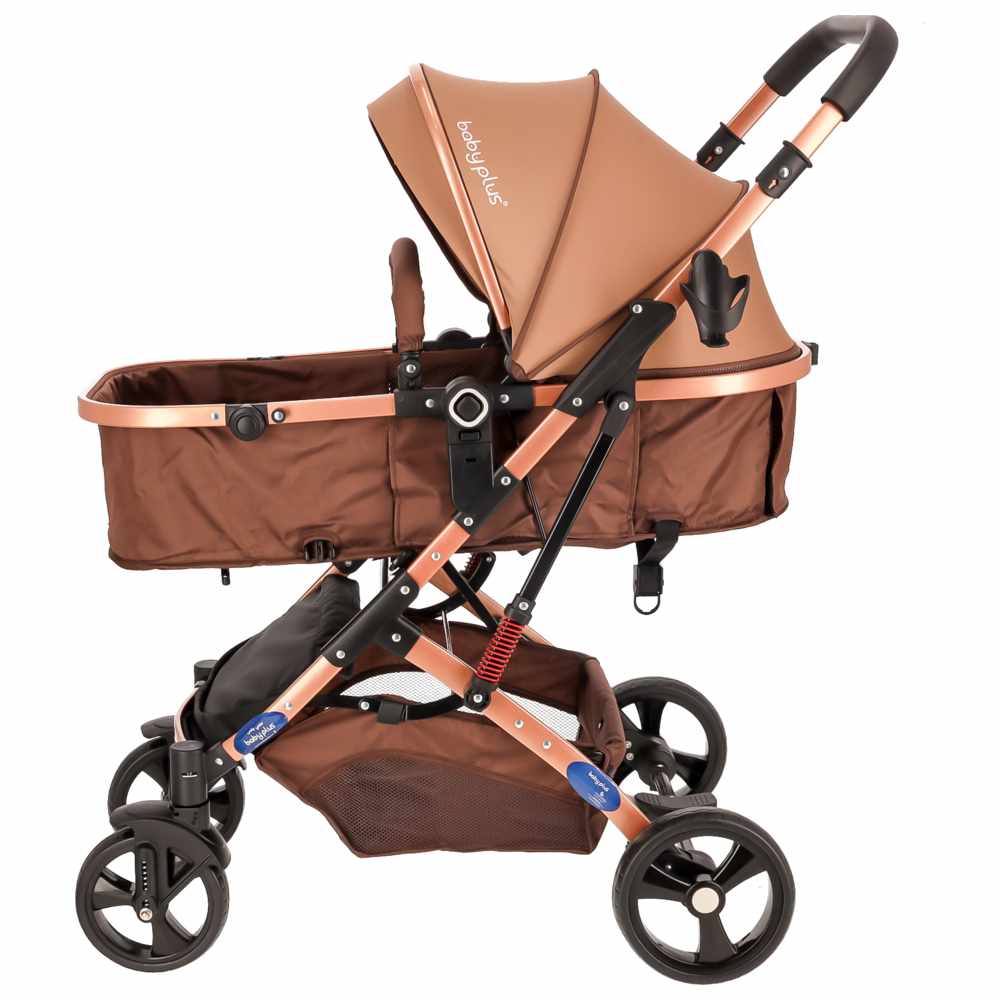 Baby Plus - Multifunctional Luxury Foldable Lightweight Baby Stroller - Brown