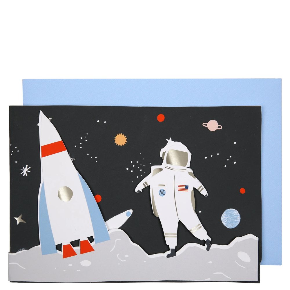 Meri Meri - 3D Space Birthday Card With Envelope - Multicolor