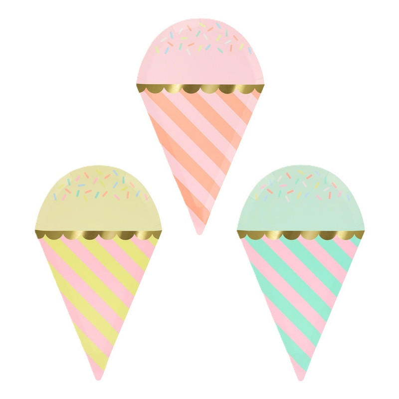 Meri Meri - Ice Cream With Sprinkles Plates