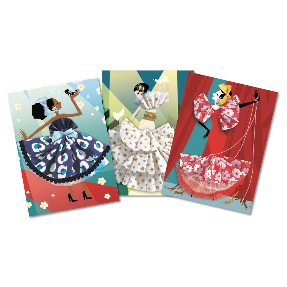 Djeco - Frilly Cards Sewing Craft Kit - So Paris
