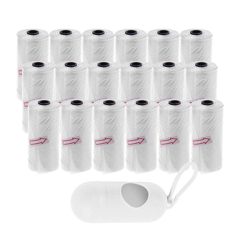 Star Babies - Disposable Scented Nappy Bag With Dispenser - White - Pack of 18 - 276pcs