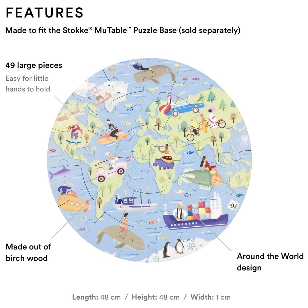 Stokke - V2 Around The World Mutable Puzzle - 49 Pcs