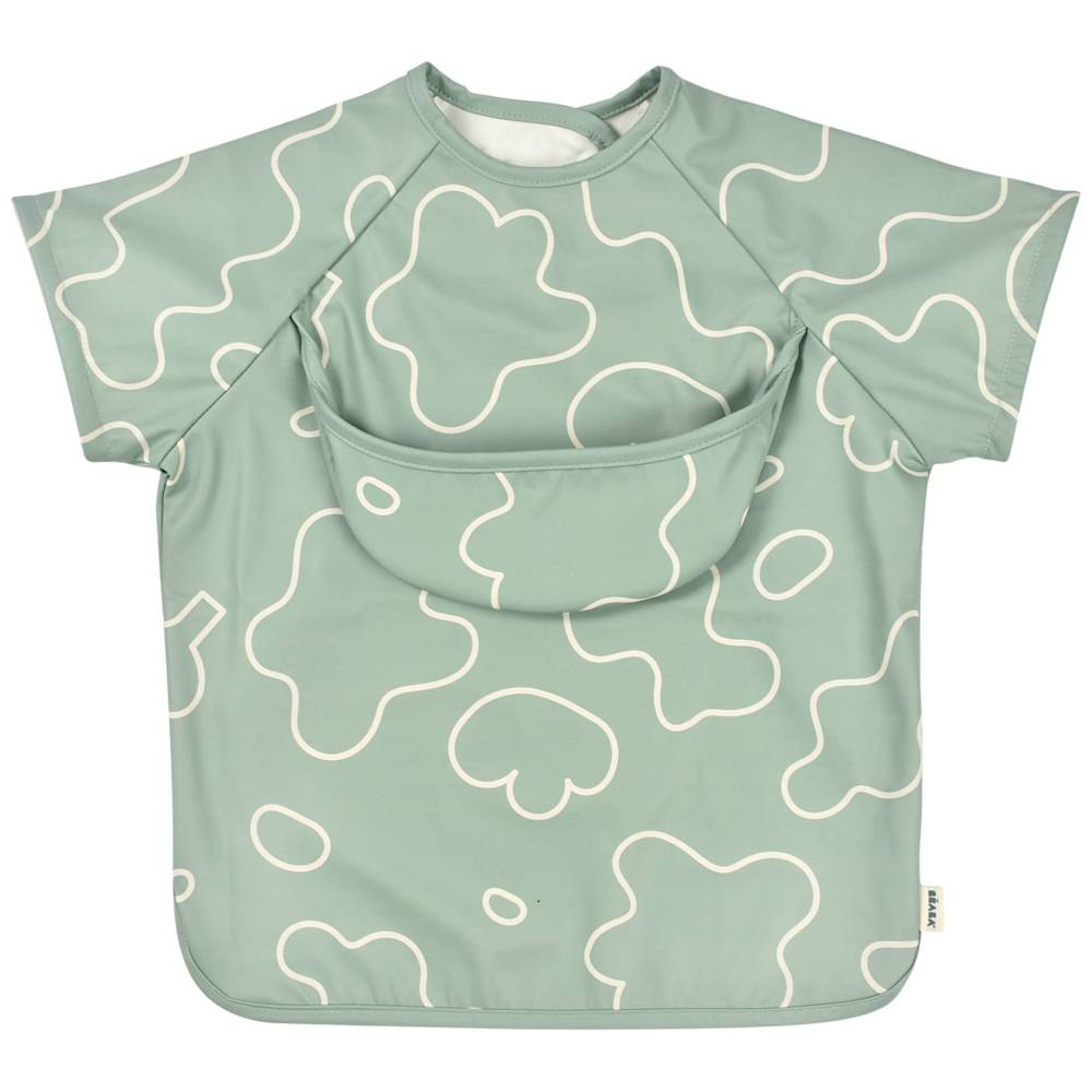 Beaba - 2-in-1 Bib With Removable Sleeves - Sage Green