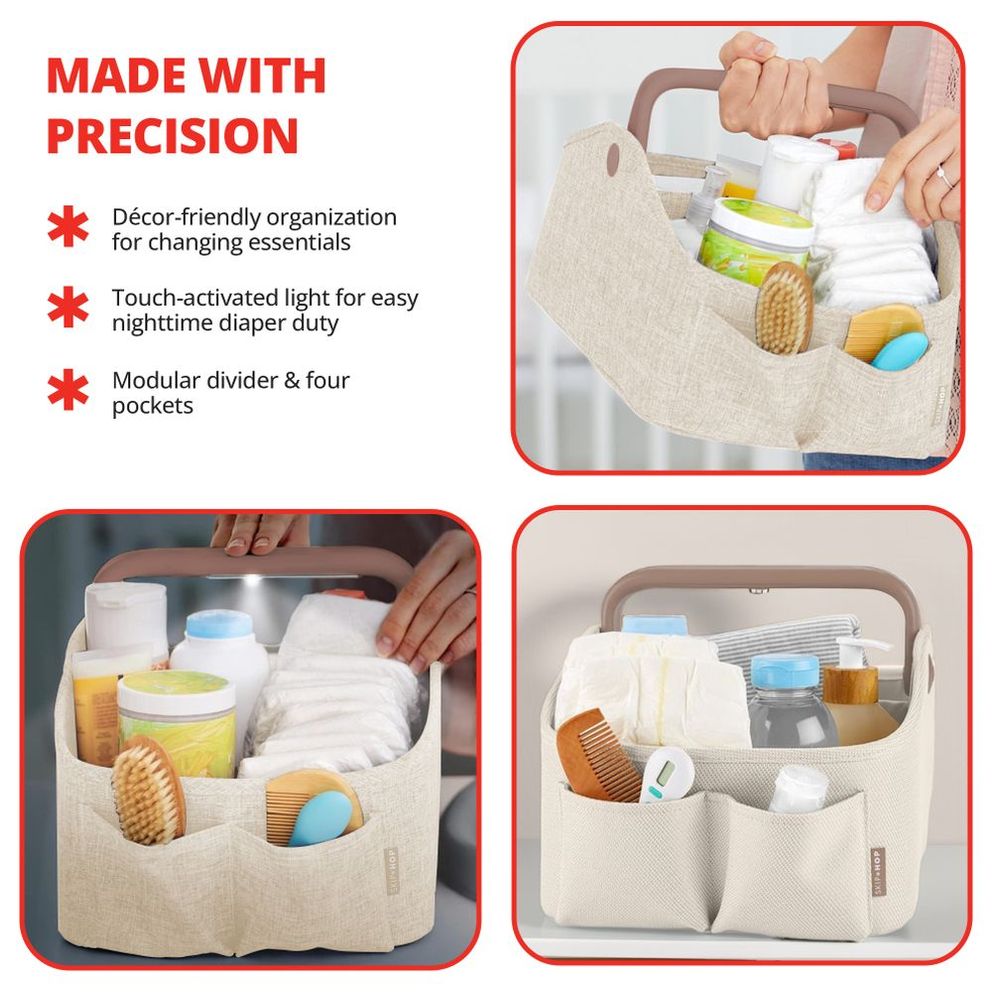 Skip Hop Light Up Diaper Caddy - Oat