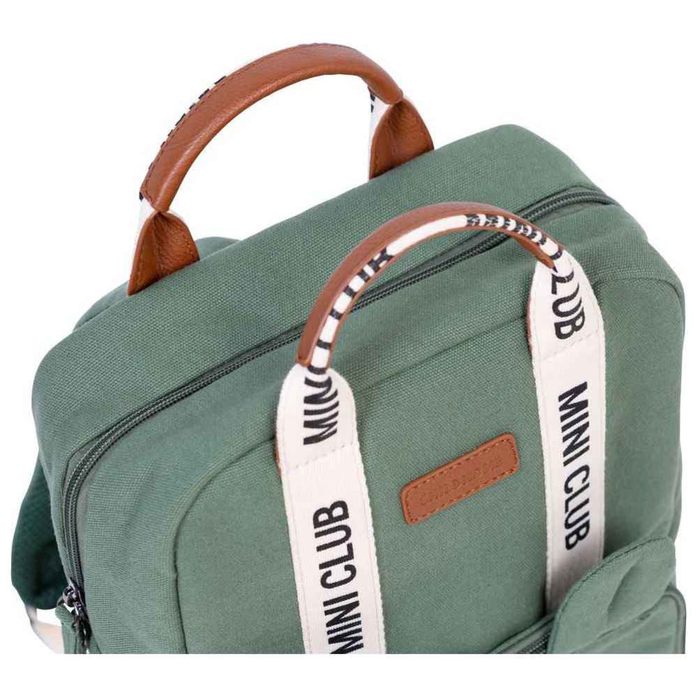 Childhome - Mini Club Kids Backpack Signature - Green - 12-Inch/30.5cm
