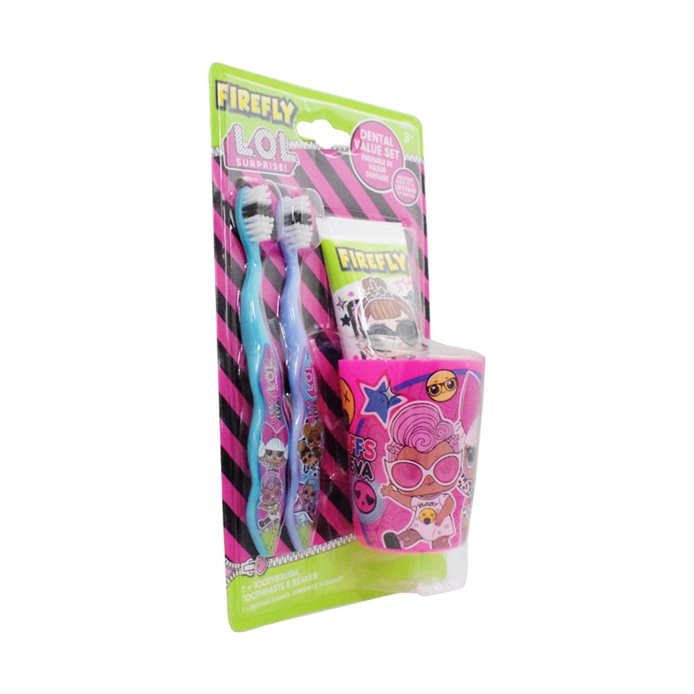 Firefly - Lol Surprise Toothbrushes 2pcs, Beaker & Toothpaste