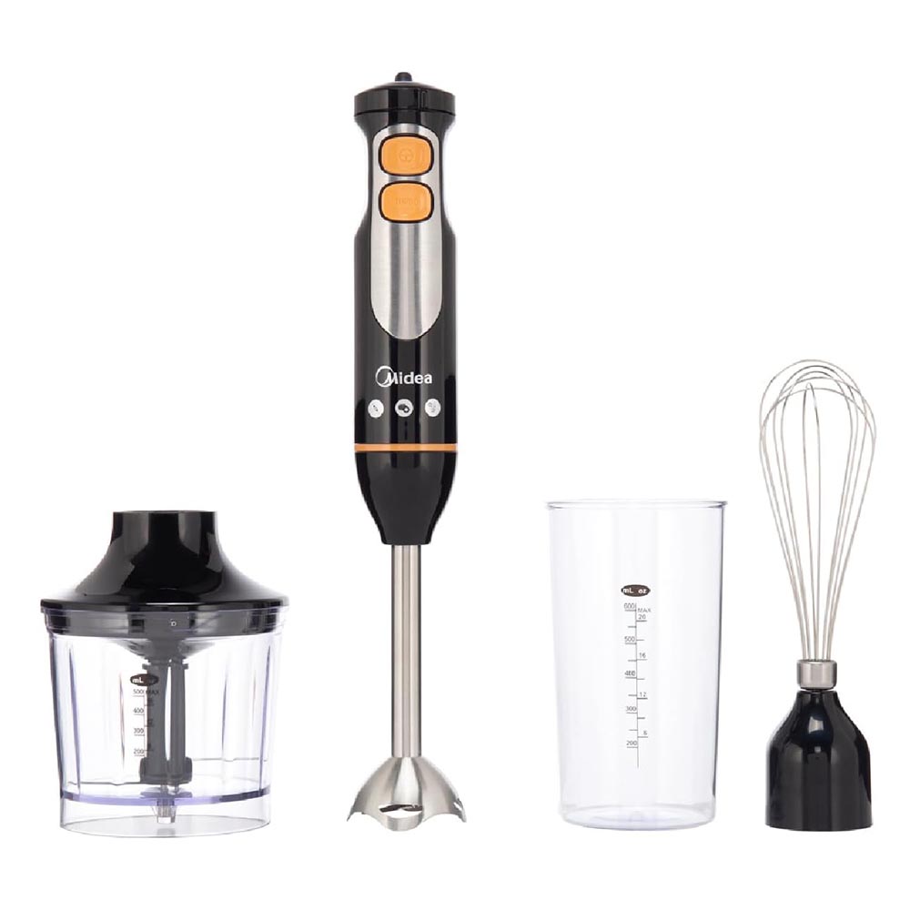 Midea 4-in-1 Hand Blender Chopper & Whisk - Black - 600 W