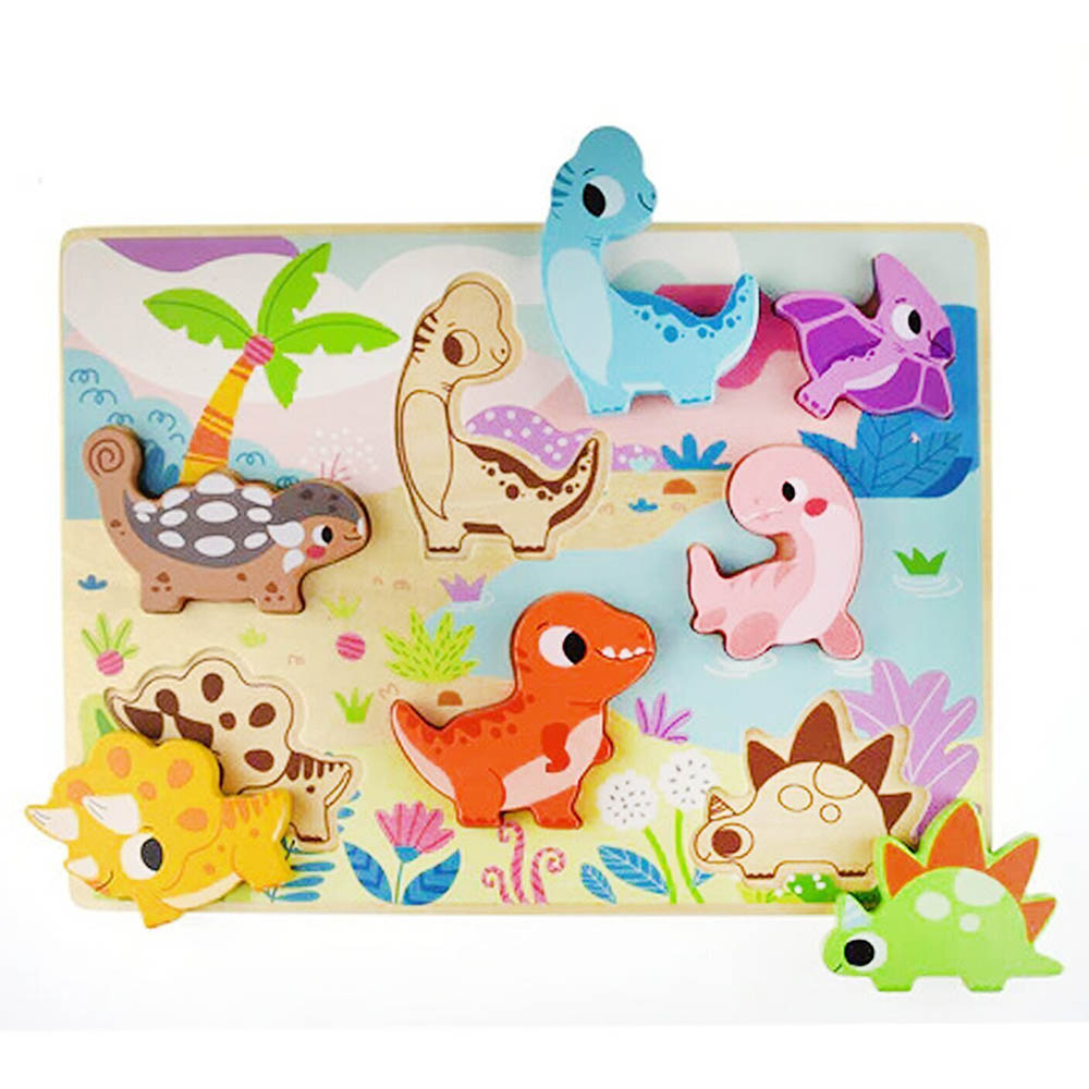 Tooky Toy - Dinosaur Block Puzzle - 8pcs