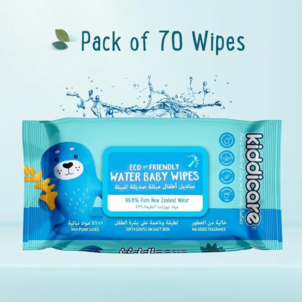  Kiddicare Water Baby Wipes - 70 Wipes (Pack of 1)
