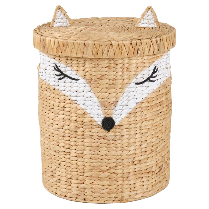 Homesmiths - Water Hyacinth Laundry Hamper Fox Shape - 38 X 38 X 59cm