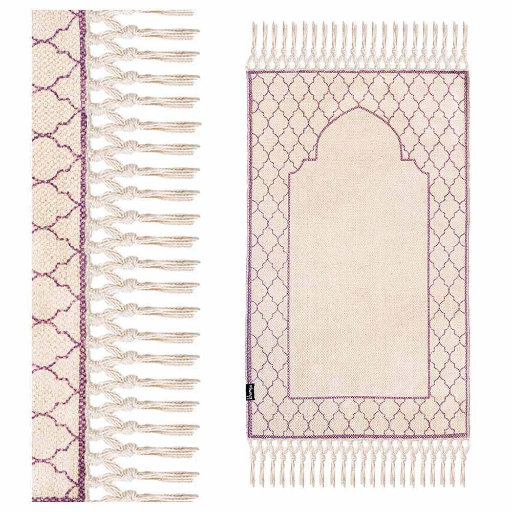 Khamsa Comfort Kids Muslim Prayer Mat With Padding - Mauv - 55x110cm