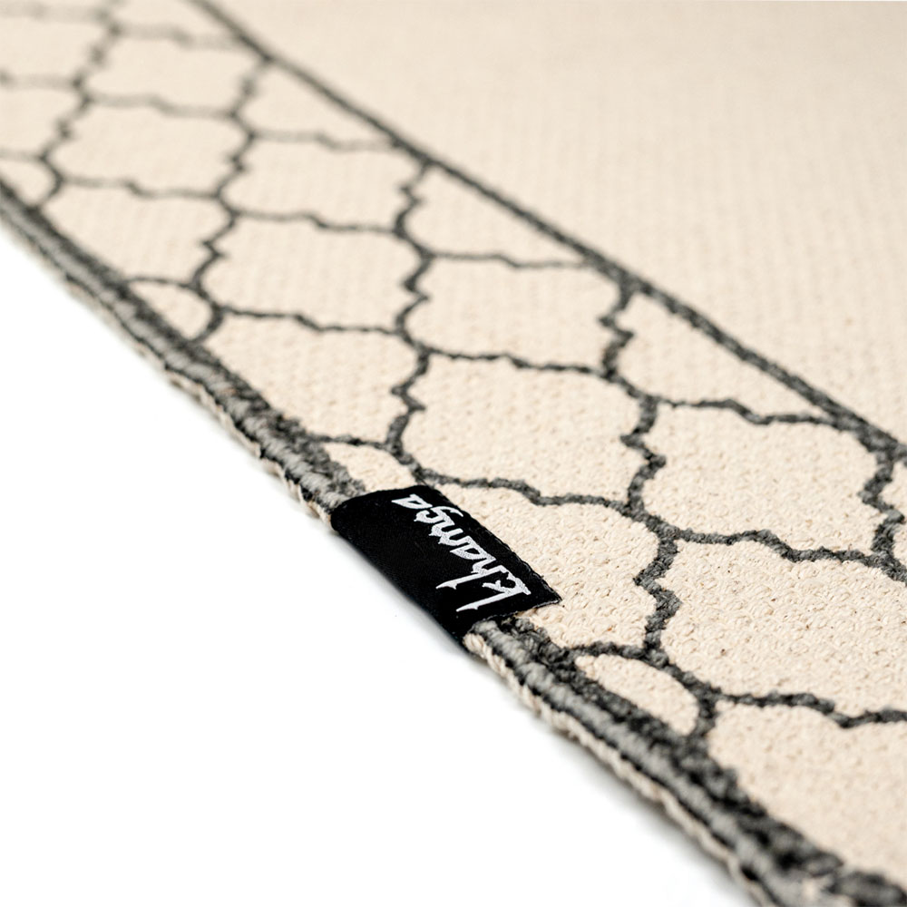 Khamsa Arabic Style Ramadi Prayer Mat For Children 100% Cotton - Grey